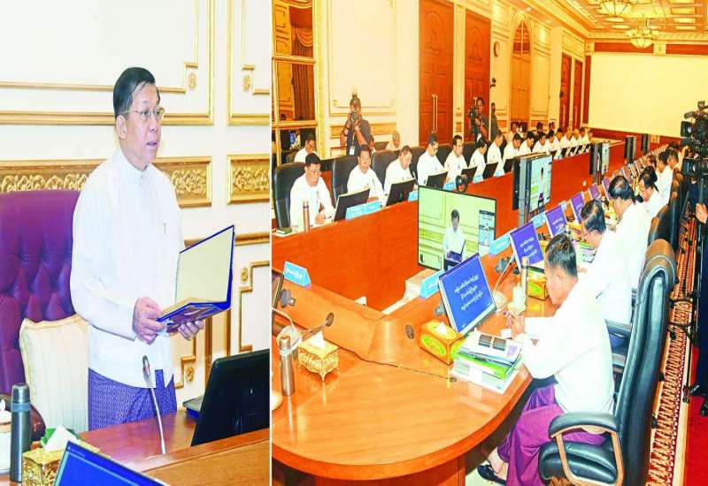 အမျိုးသားစီမံကိန်းကော်မရှင်ဥက္ကဋ္ဌ နိုင်ငံတော်စီမံအုပ်ချုပ်ရေးကောင်စီဥက္ကဋ္ဌ နိုင်ငံတော်ဝန်ကြီးချုပ် ဗိုလ်ချုပ်မှူးကြီး မင်းအောင်လှိုင် အမျိုးသားစီမံကိန်းကော်မရှင် (၁/၂၀၂၃)အစည်းအဝေးသို့ တက်ရောက်အမှာစကားပြောကြား 