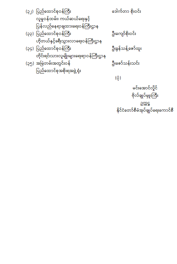 ပြည်ထောင်စုအစိုးရအဖွဲ့ ပြင်ဆင်ဖွဲ့စည်းခြင်း (အမိန့်အမှတ် ၈/ ၂၀၂၅)
